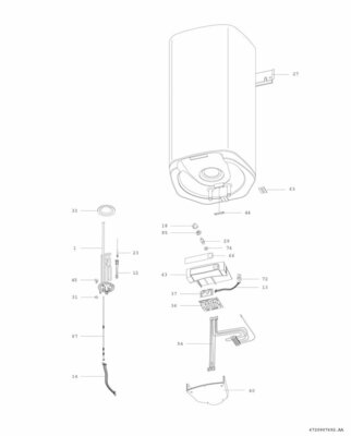 Bosch Thermotechnik Wandspeicher weiß 150L TR5500T 150 EB