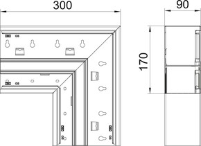 OBO Bettermann Vertr Flachwinkel fallend asymmetrisch GS-DFF90170RW