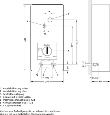 Vaillant Elektro-Durchlauferhitzer 18kW gesteuert VED E 18/8