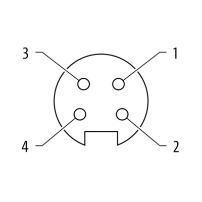 Murrelektronik 7/8 Rundsteckverbinder 4p, gerade 7000-78181-0000000