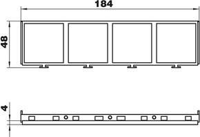 OBO Bettermann Vertr Einbaurahmen f.4x1 Modul 45 MT45V 4