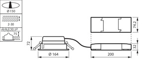 Philips Lighting LED-Downlight 3000K DN560BLED8S840PSU-EC