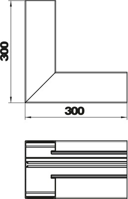OBO Bettermann Vertr Inneneck 90x170mm GA-AI90170EL