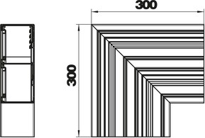 OBO Bettermann Vertr Flachwinkel 90x210mm GA-DF90210RW