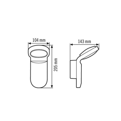 ESYLUX LED-Strahler 5000K, weiß OLWL100OP900850WH