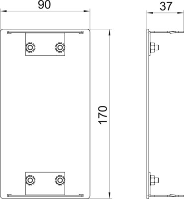 OBO Bettermann Vertr Endstück 90x170mm GA-E90170RW