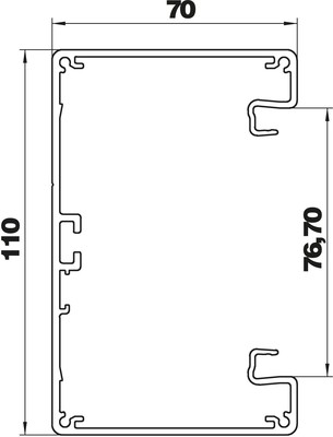 OBO Bettermann Vertr Geräteeinbaukanal o. OT 70x110x2000mm GA-S70110RW