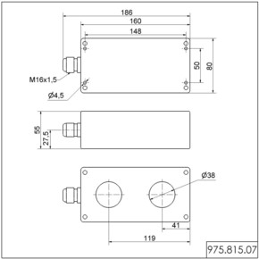 Werma AP-Gehäuse doppelt IP 65 97581507