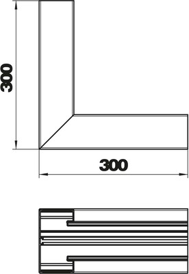 OBO Bettermann Vertr Inneneck 70x130mm GA-SI70130RW