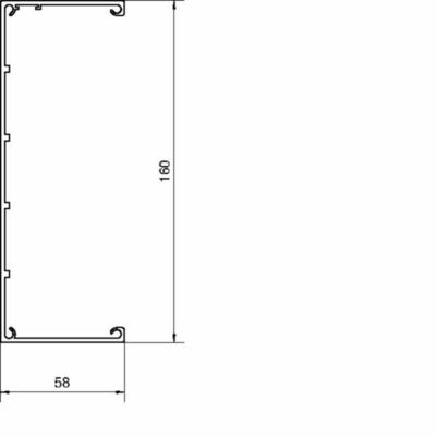 Tehalit Deckenanschlussbahn 50x160,Alu,naturelox DABA501601 ELN