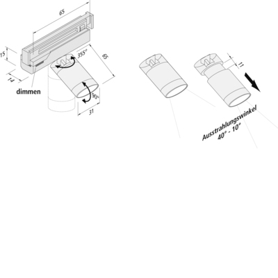 Hera LED-Stromschienenstrahler nw alu-elox 20202817003