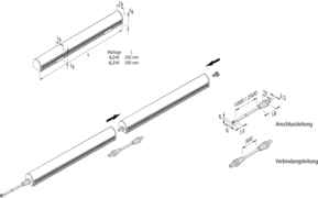 Hera LED-Stab mit Flächenlicht 300mm nw 20202930203