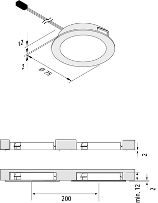 Hera LED-Einbauleuchte edelst. 20203190008