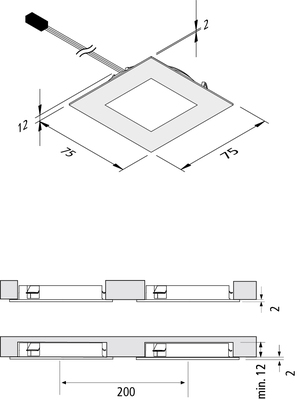 Hera LED-Einbauleuchte schwarz 20203195003