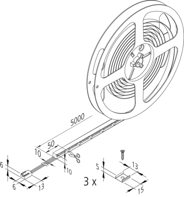 Hera LED-Stripe Set 3000mm xw 61059610164