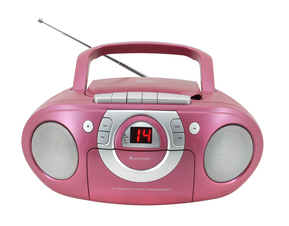 Soundmaster CD-Boombox UKW,Kassettenplayer SCD5100PI Pink