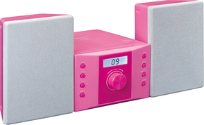 LENCO Kinder-Micro-Anlage CD/PLL/FM/AUX MC-013 Pink