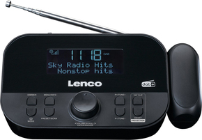 LENCO DAB+ Uhrenradio m.Projektion CR-615BK sw