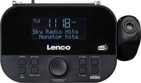 LENCO DAB+ Uhrenradio m.Projektion CR-615BK sw