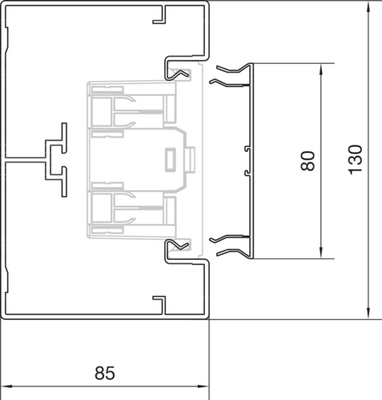 Tehalit Brüstungskanal-UT Alu, reinweiß BRA 851301 rws