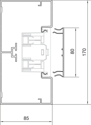 Tehalit Brüstungskanal-UT Alu, reinweiß BRA 851701 rws
