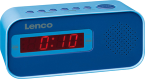 LENCO Kinder-Uhrenradio m.Dual-Alarm,Sticker CR-205 Blue