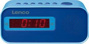 LENCO Kinder-Uhrenradio m.Dual-Alarm,Sticker CR-205 Blue