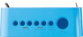 LENCO Kinder-Uhrenradio m.Dual-Alarm,Sticker CR-205 Blue