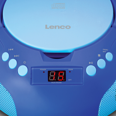 LENCO Kinder-Boombox CD,Mikrofon,Sticker SCD-620 Blue