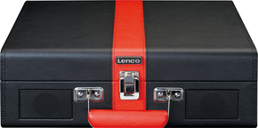 CLASSIC PHONO Koffer-Plattenspieler Retro,BT TT-110 Black Red