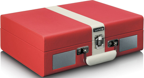 CLASSIC PHONO Koffer-Plattenspieler Retro,BT TT-110 Red White