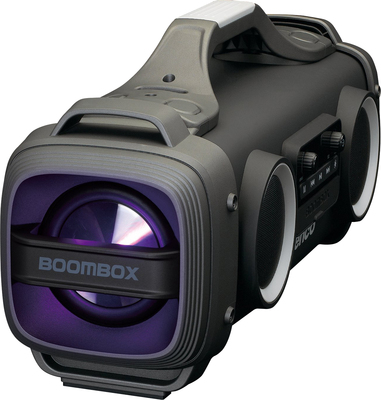 LENCO IPX4 Boombox FM,USB,SD,Lighteff. SPR-200 Black