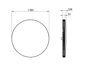 Alre-it Einstellknopf Merkziffernskala ET-02