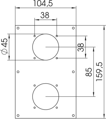 OBO Bettermann Vertr Abdeckplatte 160x105x3mm VHF-P8