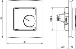 Alre-it Raumtemperaturregler Öffner, 3000W RTBSU-401.086#21