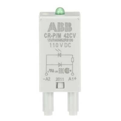 ABB Stotz S&J Steckmodul grün, 110VDC,A1+,A2- CR-P/M 42CV
