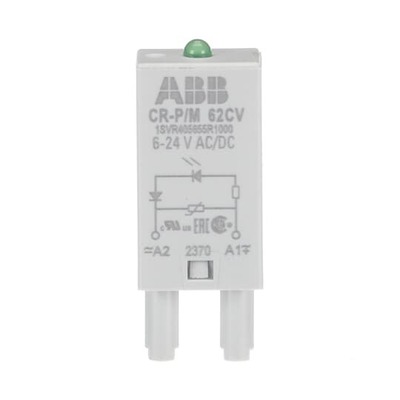 ABB Stotz S&J Steckmodul LED grün, 6-24VAC/DC CR-P/M 62CV