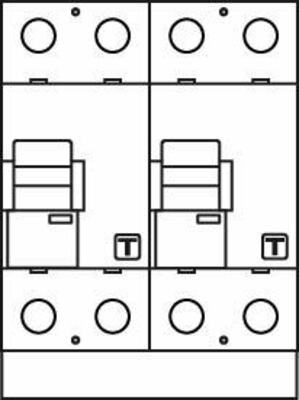 Doepke Fehlerstromschutzschalter 2pol, 16A 30mA Typ A DFS2016-2/0,03-ATWIN