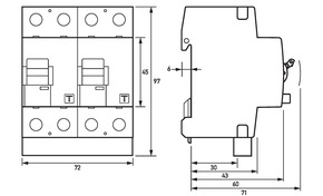 Doepke Fehlerstromschutzschalter 2pol 16A 30mA DFS20162/0,03AKVTWIN