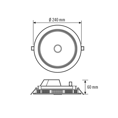 ESYLUX LED-Downlight 3000K DALI ELSA-2DL#EO10299681