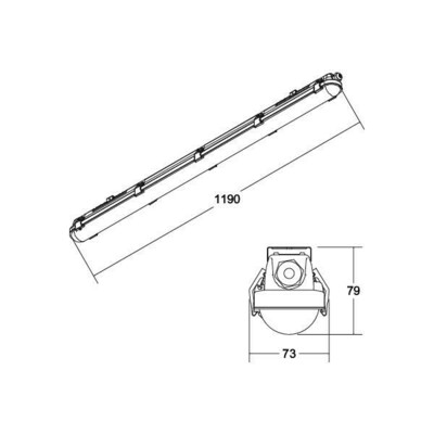 Brumberg Leuchten LED-Feuchtraumleuchte 1190mm 4000K 78012114