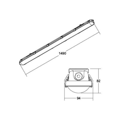Brumberg Leuchten LED-Feuchtraumleuchte 1490mm 4000K 78015114