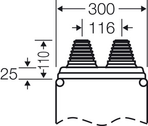 Hensel Kabeleinführungsflansch 2x d=30-72 mm Mi FP 72