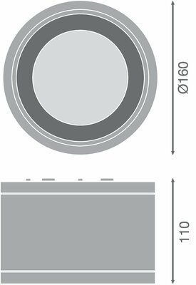 Ledvance LED-Aufbaudownlight IP65 840, 36Gr., weiß DLSU.DN160P3084036DW