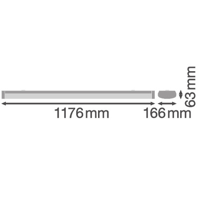 Ledvance LED-Wand-u.Deckenleuchte 840, DALI LNSFIP44D1200P32W840