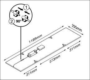 Ledvance LED-Panel 830, ML PLCMFT1200P33W830PS