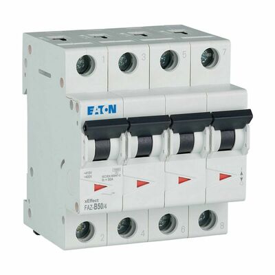 Eaton Leitungsschutzschalter B 50A, 4p FAZ-B50/4