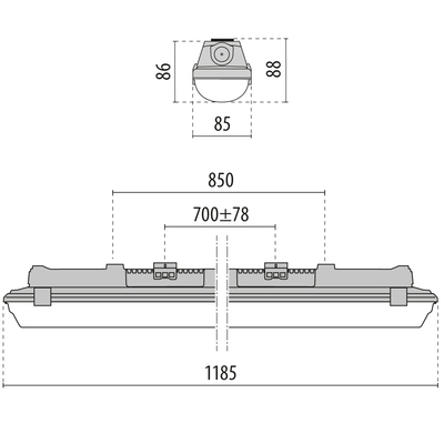 Performance in Light LED-Feuchtraumleuchte 4000K 3103939