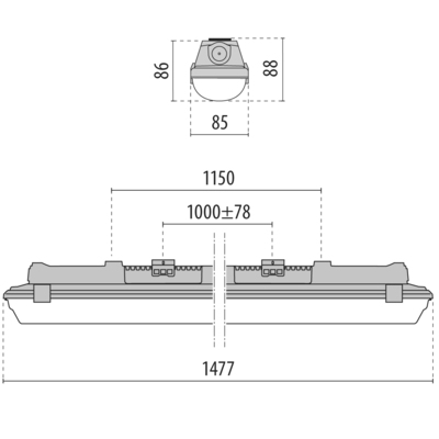 Performance in Light LED-Feuchtraumleuchte 4000K 3103941