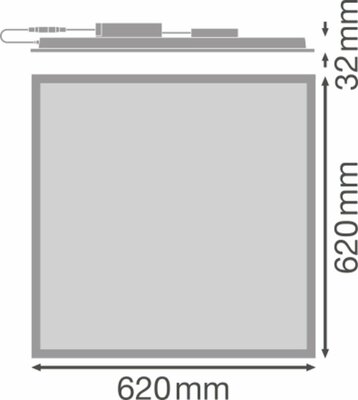 Ledvance LED-Panel M625 830, DALI PLCMFT625P33W830U19D